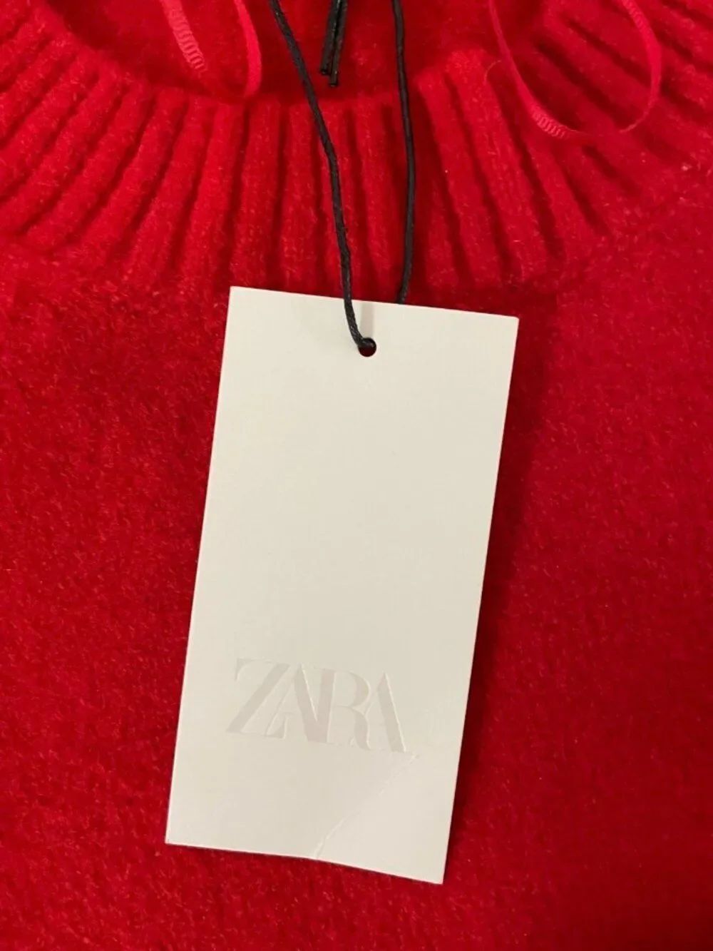 Zara Womens Sweater S Red Soft Knit Stretch Pullover Jumper Cozy 2142/161 NWT - Picture 7 of 15